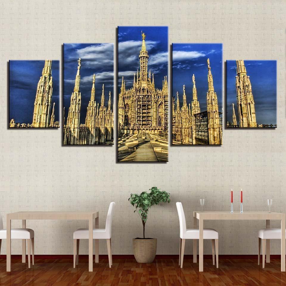 Homeation Gothic Catedral Gotica Landscape Nature Canvas Wall Art