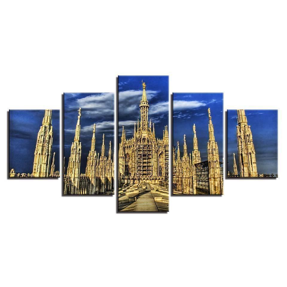 Homeation Gothic Catedral Gotica Landscape Nature Canvas Wall Art