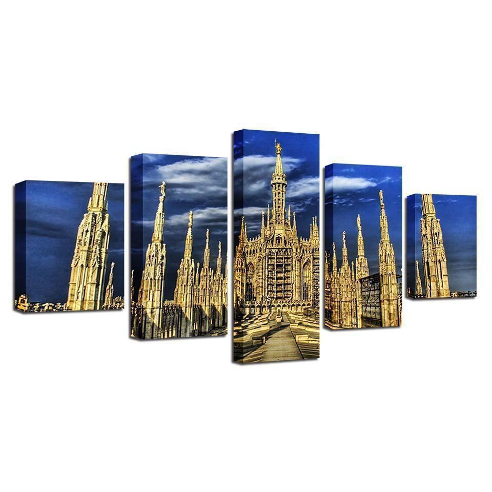 Homeation Gothic Catedral Gotica Landscape Nature Canvas Wall Art