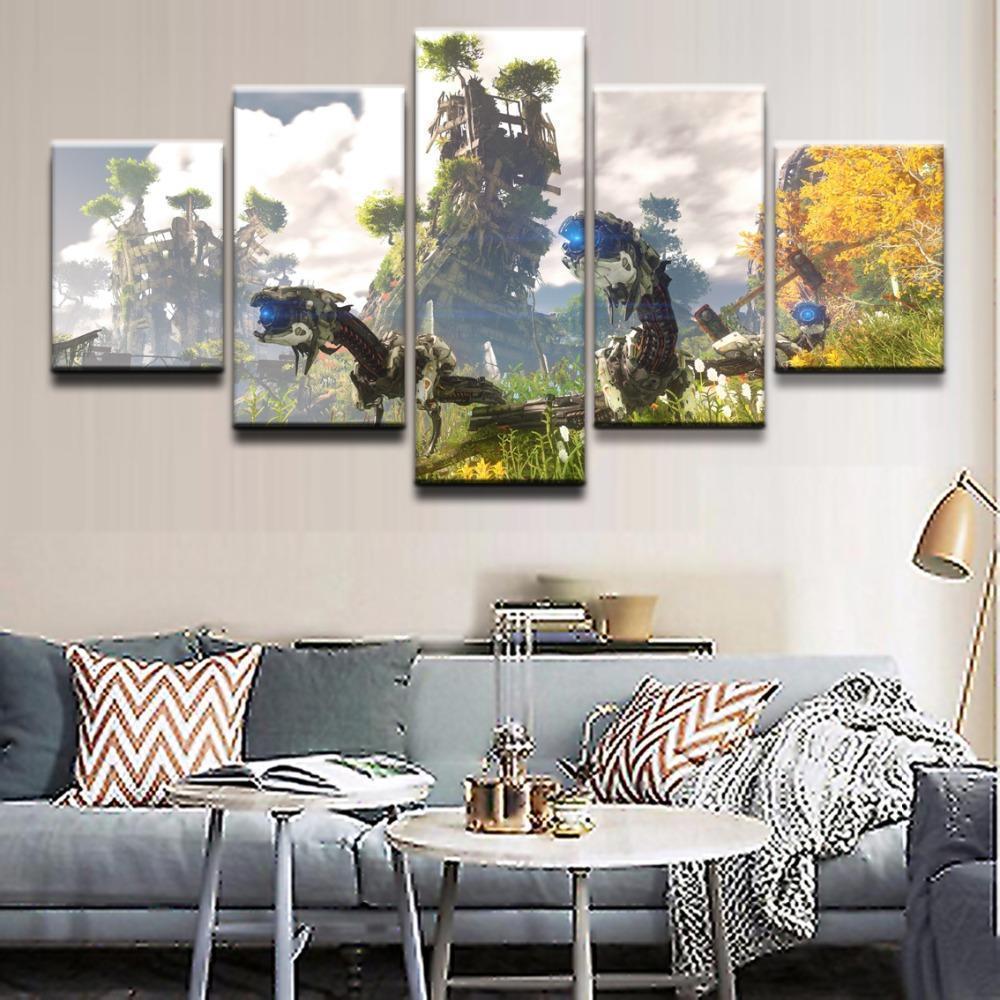 Horizon Zero Dawn Backgound Posters 3 Gaming Canvas Wall Art