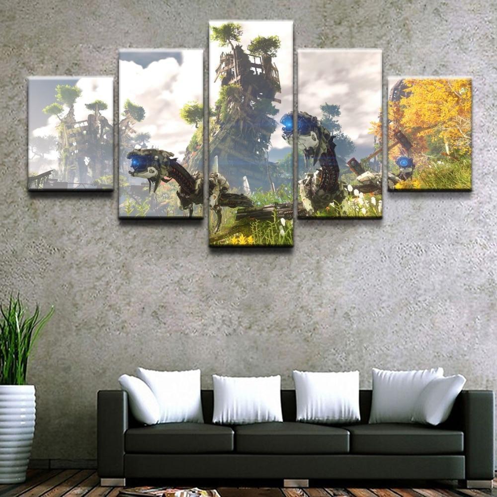 Horizon Zero Dawn Backgound Posters 3 Gaming Canvas Wall Art