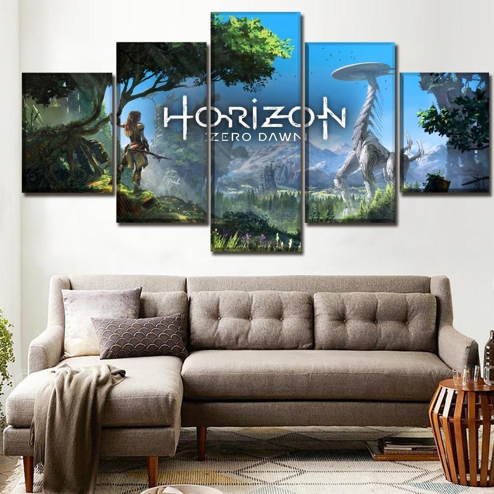 Horizon Zero Dawn Background Posters 1 Gaming Canvas Wall Art