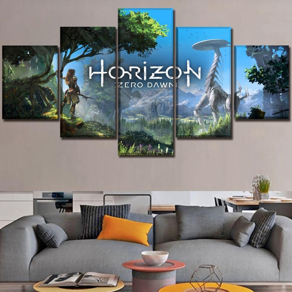 Horizon Zero Dawn Background Posters 1 Gaming Canvas Wall Art