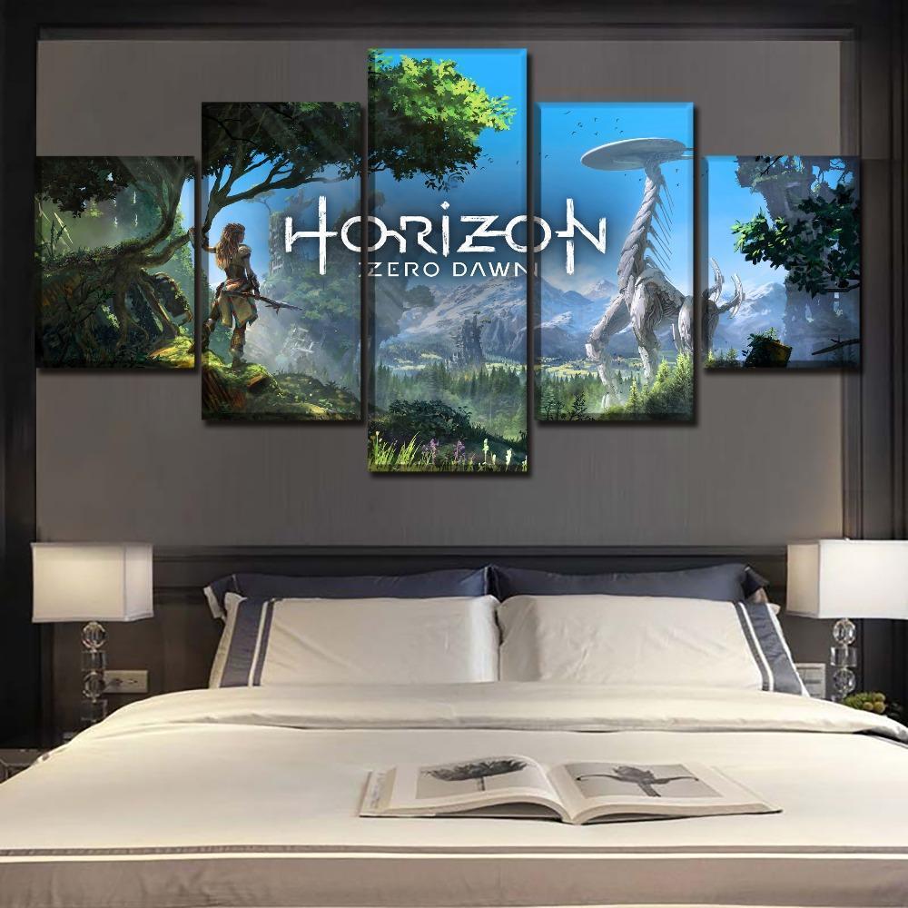 Horizon Zero Dawn Background Posters 1 Gaming Canvas Wall Art