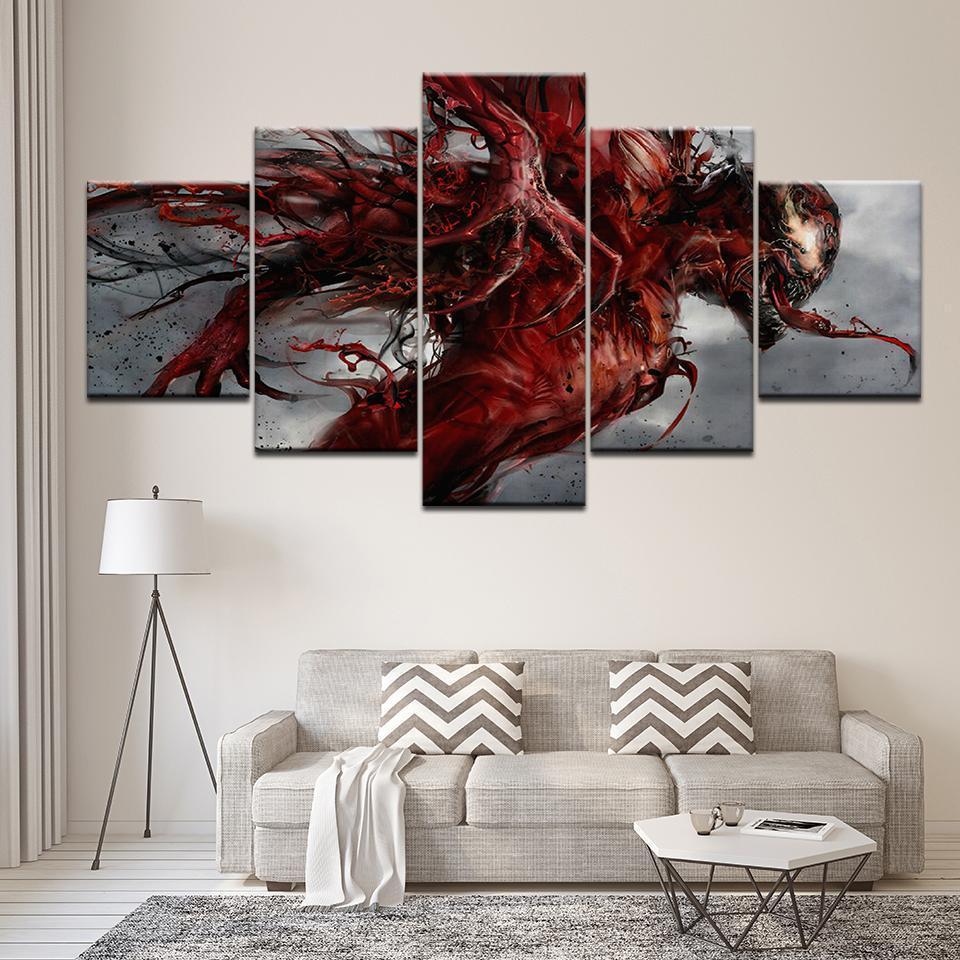 Horror Red Venom Marvel Canvas Wall Art