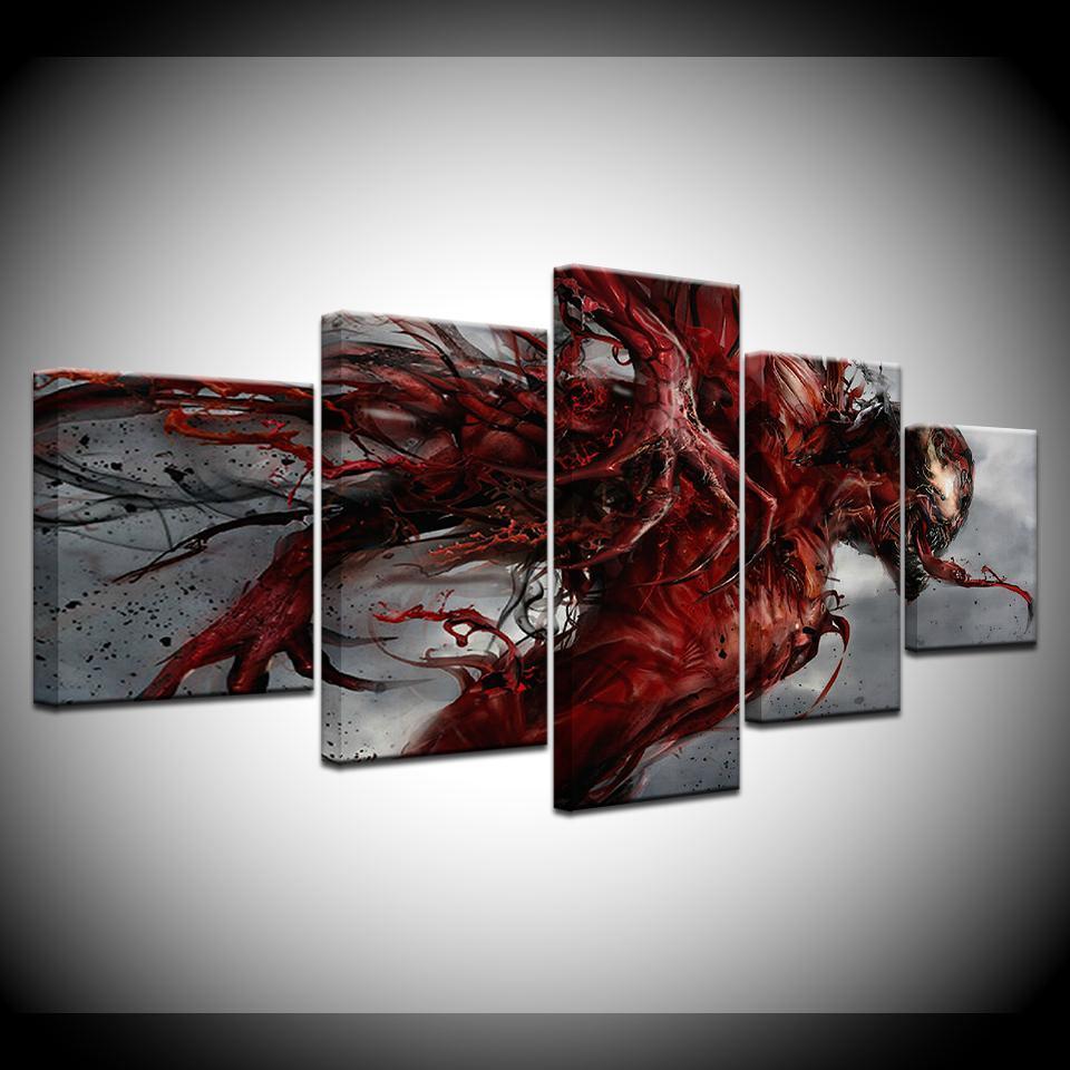 Horror Red Venom Marvel Canvas Wall Art