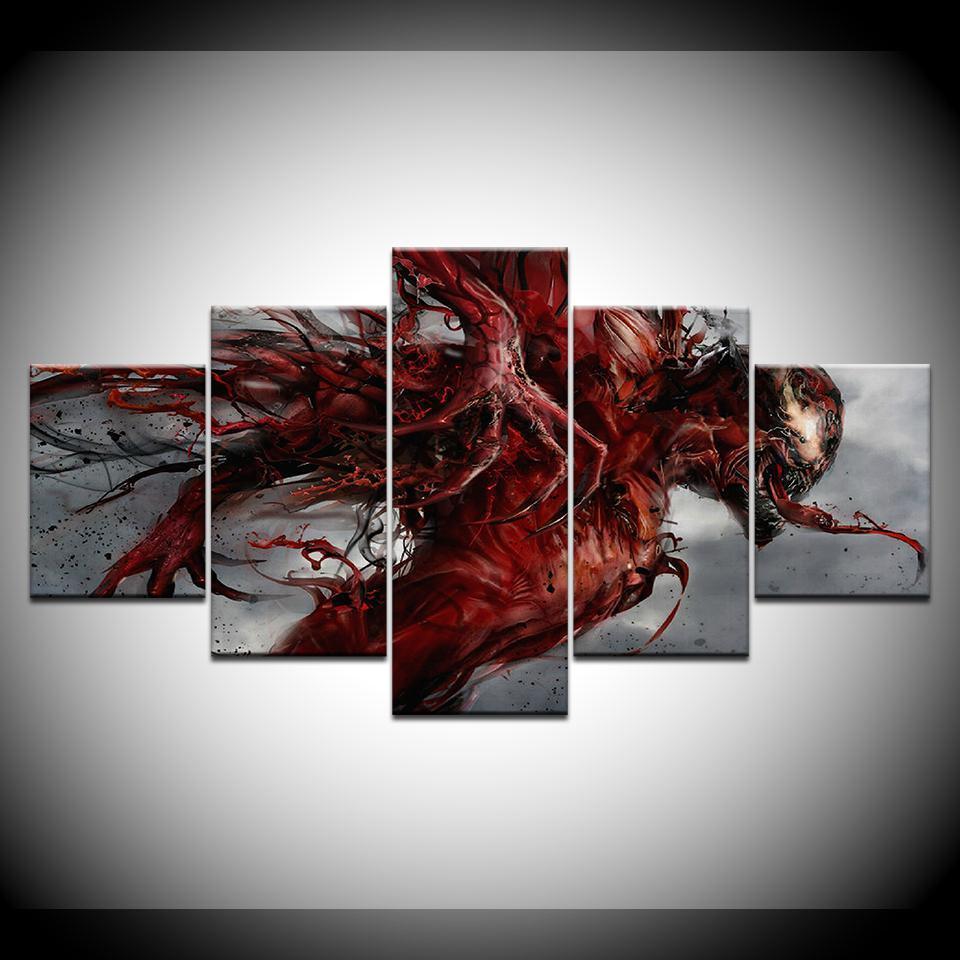 Horror Red Venom Marvel Canvas Wall Art