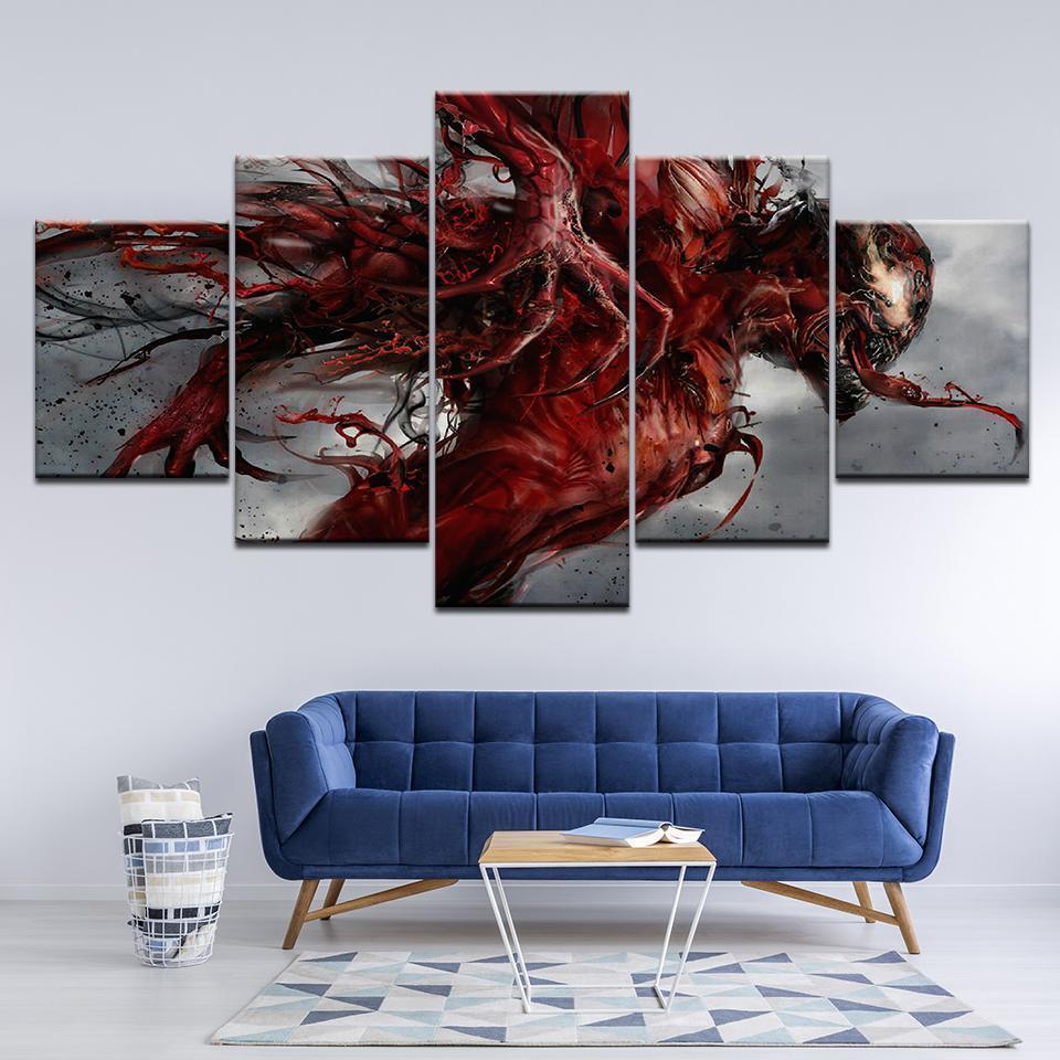 Horror Red Venom Marvel Canvas Wall Art