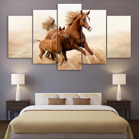 Horse Play Animal Canvas Wall Art