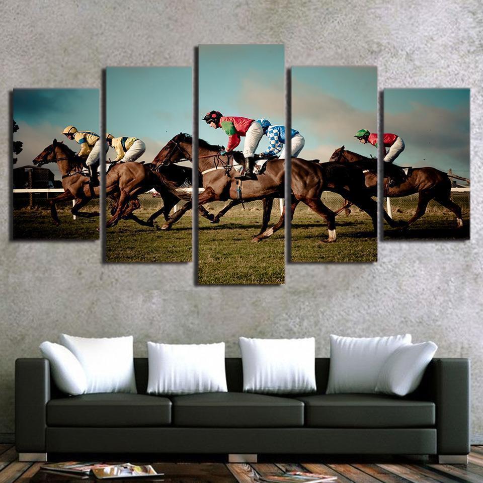 Horse Racing Sport Canvas Wall Art