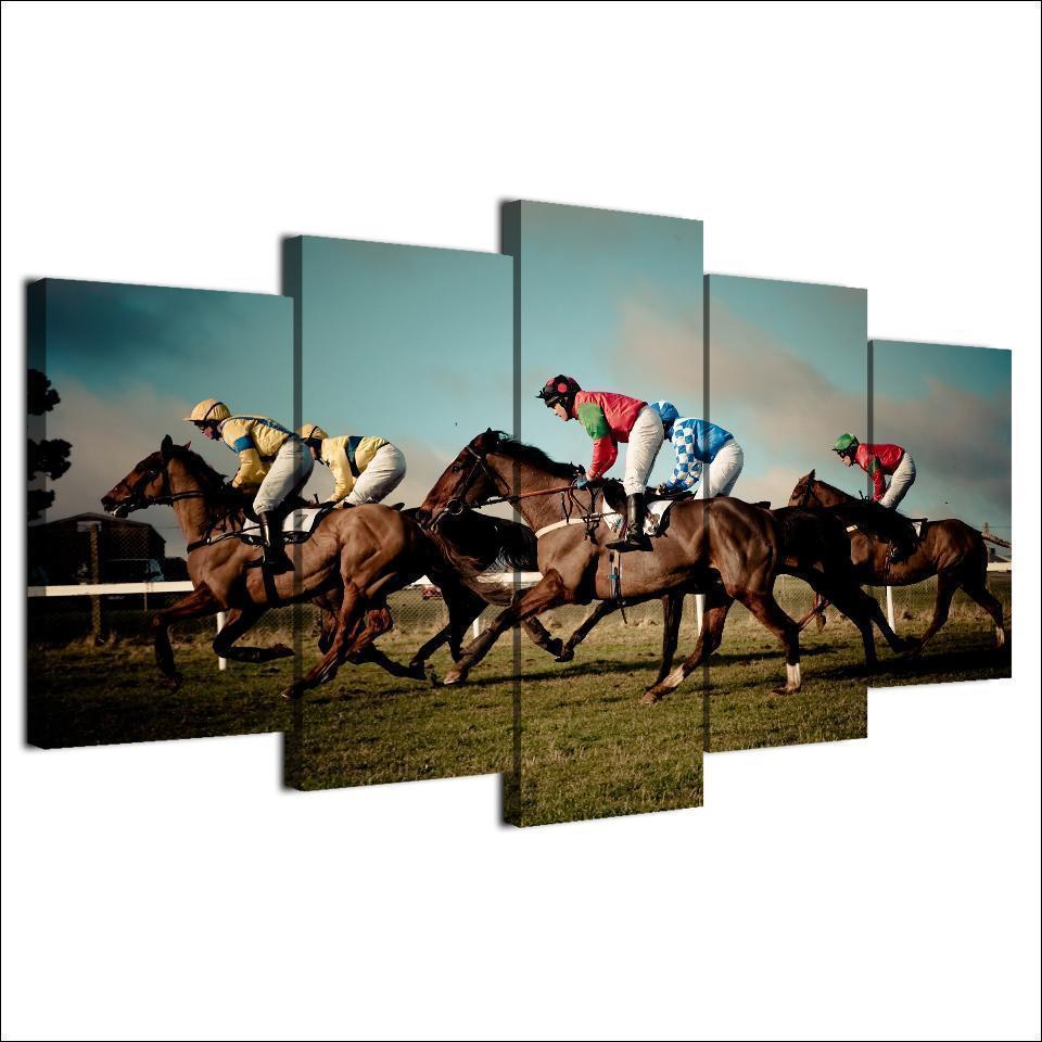 Horse Racing Sport Canvas Wall Art