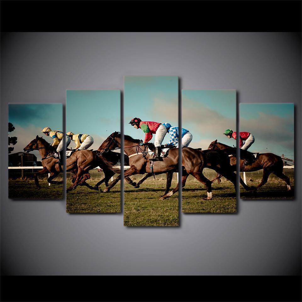 Horse Racing Sport Canvas Wall Art