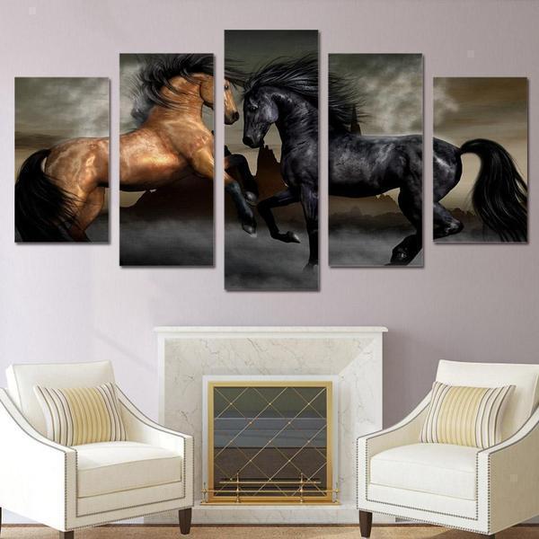 Horses Animal Canvas Wall Art