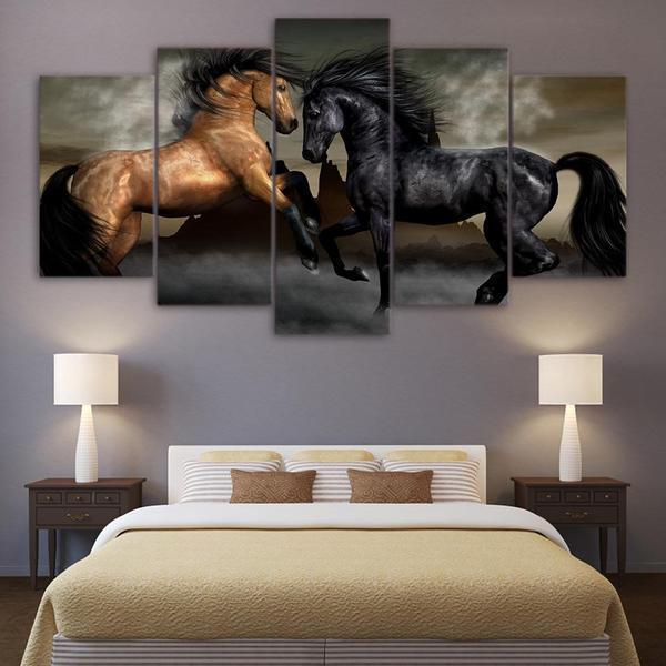 Horses Animal Canvas Wall Art