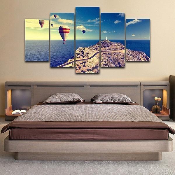 Hot Air Balloon Lighthouse Point Sport Canvas Wall Art