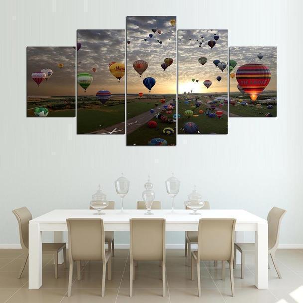 Hot Air Balloons Nature Canvas Wall Art