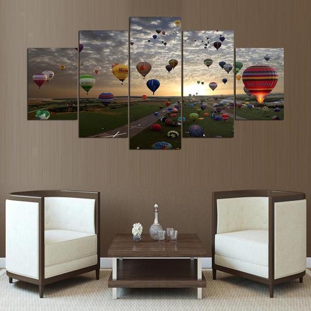Hot Air Balloons Nature Canvas Wall Art