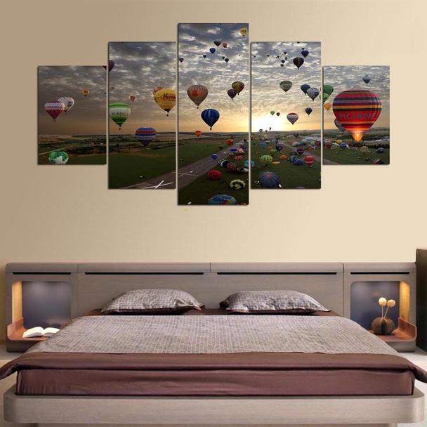 Hot Air Balloons Nature Canvas Wall Art