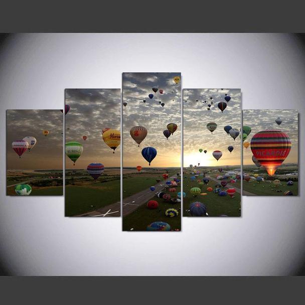Hot Air Balloons Nature Canvas Wall Art