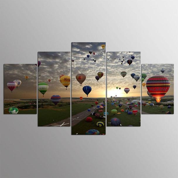 Hot Air Balloons Nature Canvas Wall Art