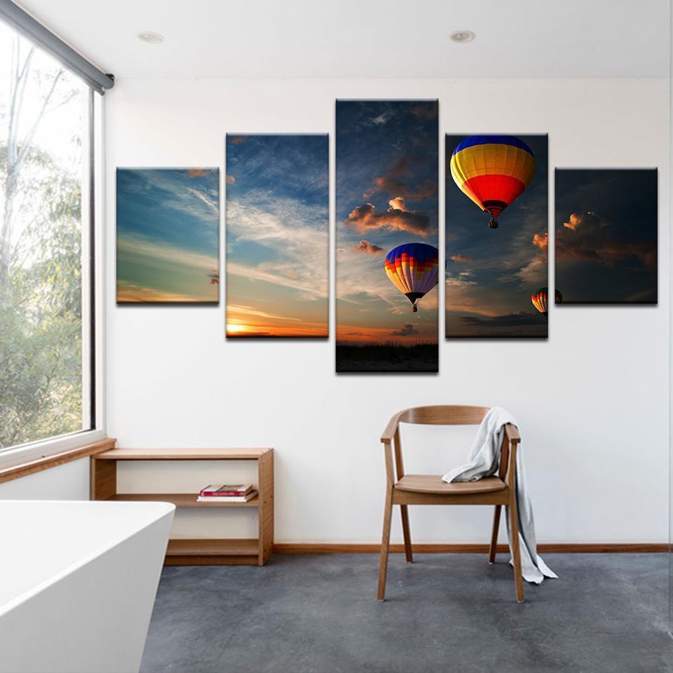 Hot Air Balloons Sport Canvas Wall Art
