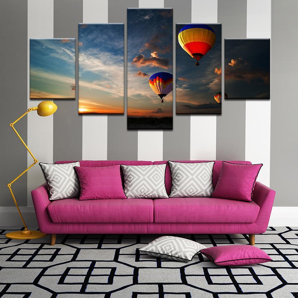 Hot Air Balloons Sport Canvas Wall Art