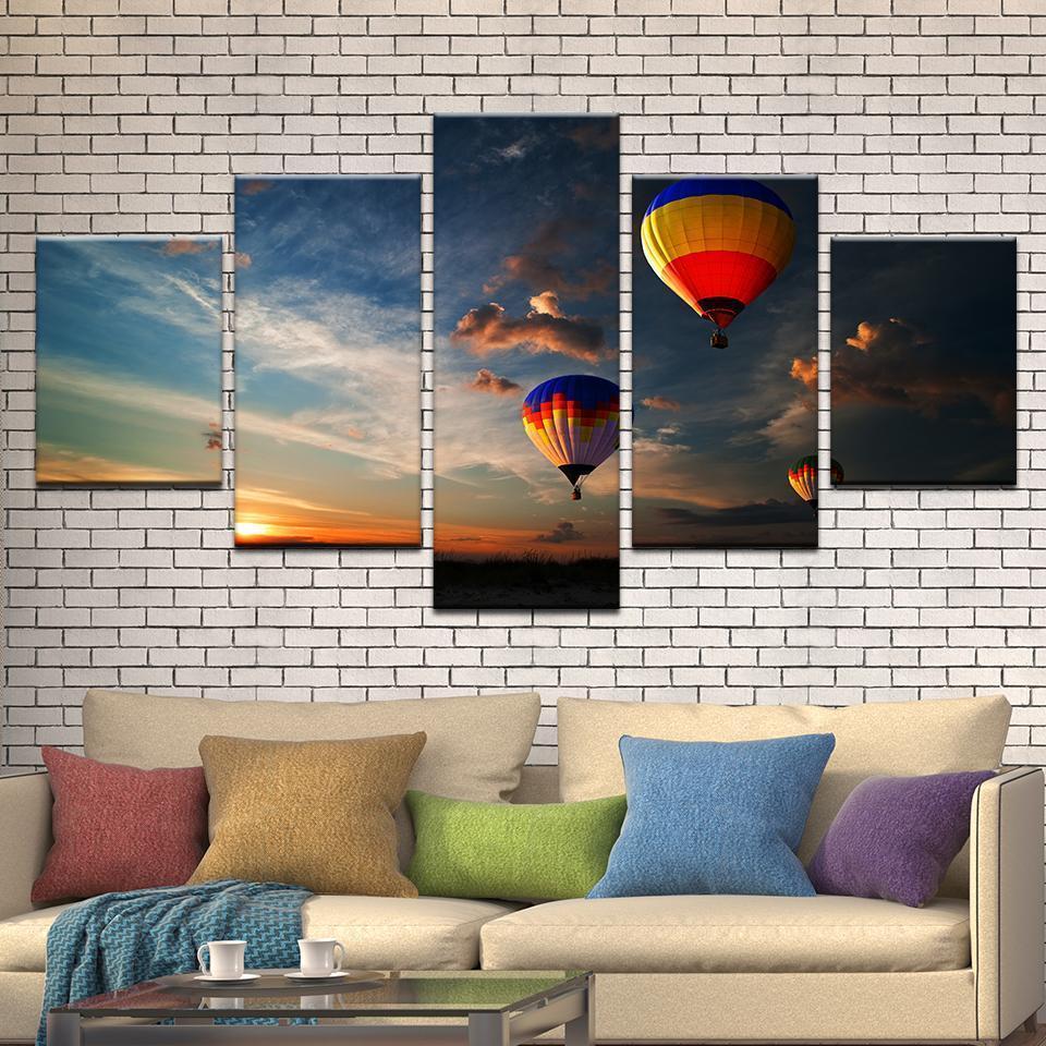 Hot Air Balloons Sport Canvas Wall Art