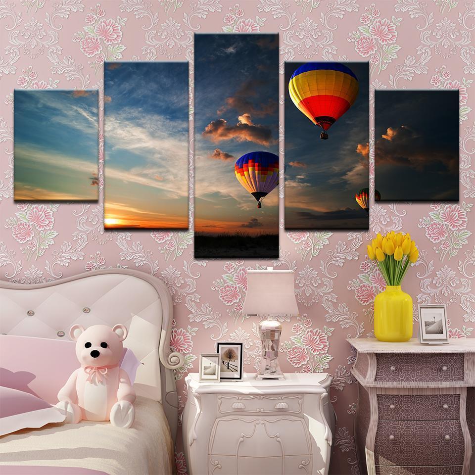 Hot Air Balloons Sport Canvas Wall Art