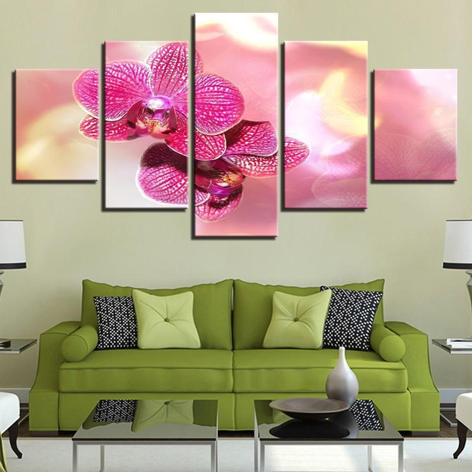 Hotel Beautiful Moth Orchid Flower Nature Canvas Wall Art