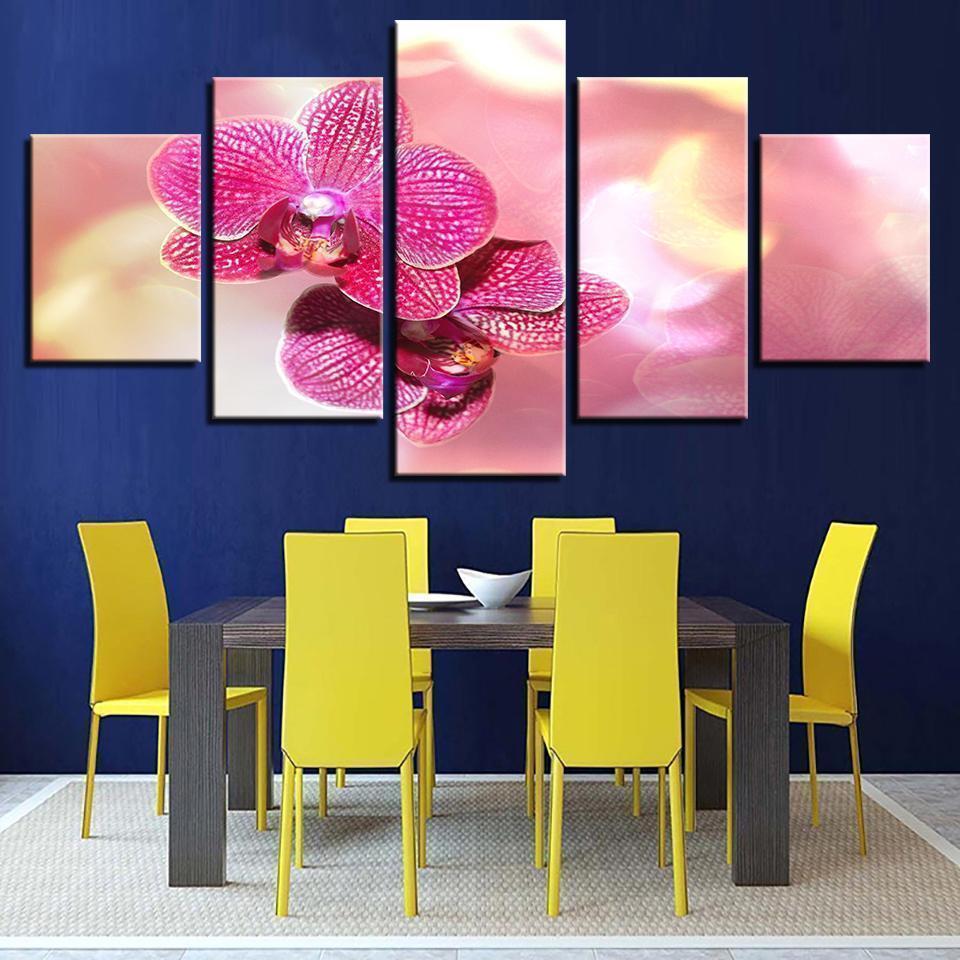 Hotel Beautiful Moth Orchid Flower Nature Canvas Wall Art