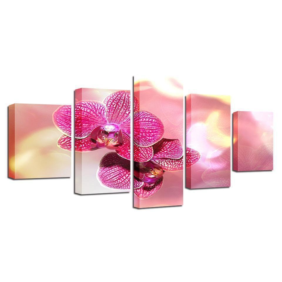 Hotel Beautiful Moth Orchid Flower Nature Canvas Wall Art