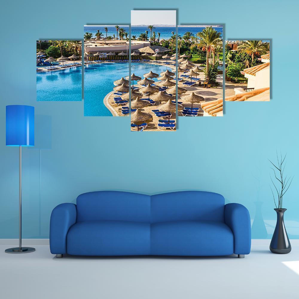 Hotel In Egypt To The Pool Nature Canvas Wall Art