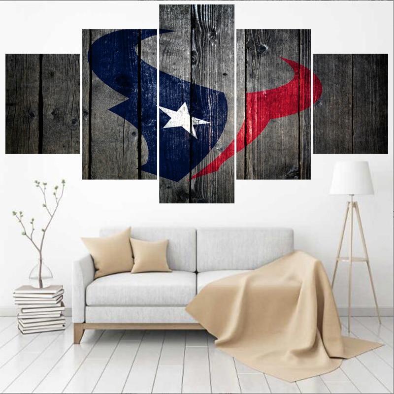Houston Texans Logo Poster 3  Football Canvas Wall Art