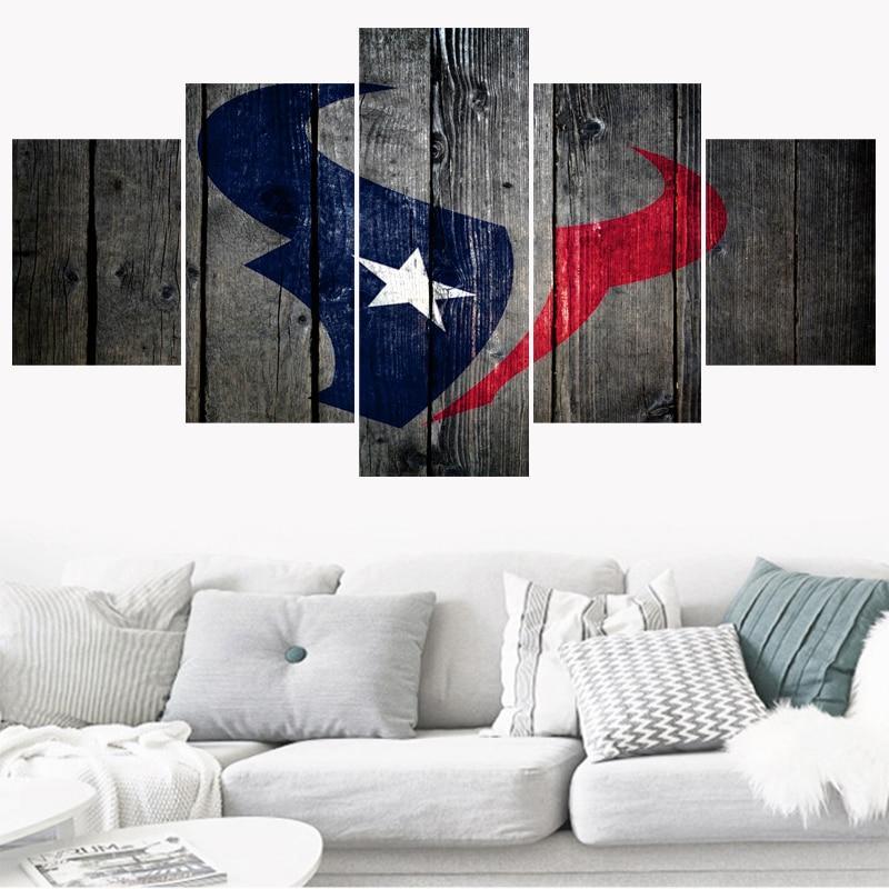 Houston Texans Logo Poster 3  Football Canvas Wall Art