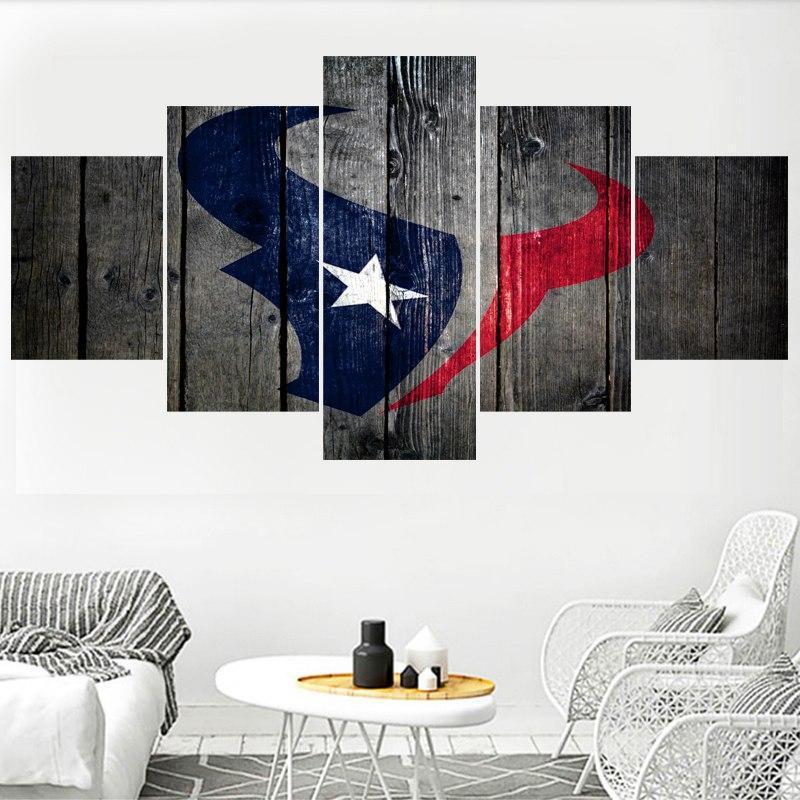 Houston Texans Logo Poster 3  Football Canvas Wall Art