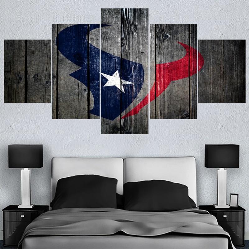 Houston Texans Logo Poster 3  Football Canvas Wall Art