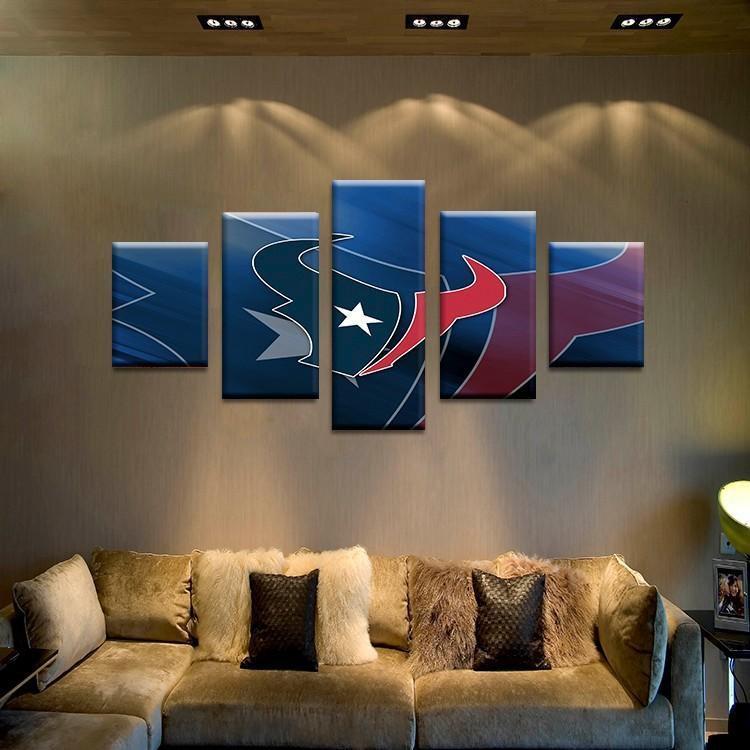 Houston Texans Logo Poster 4  Football Canvas Wall Art