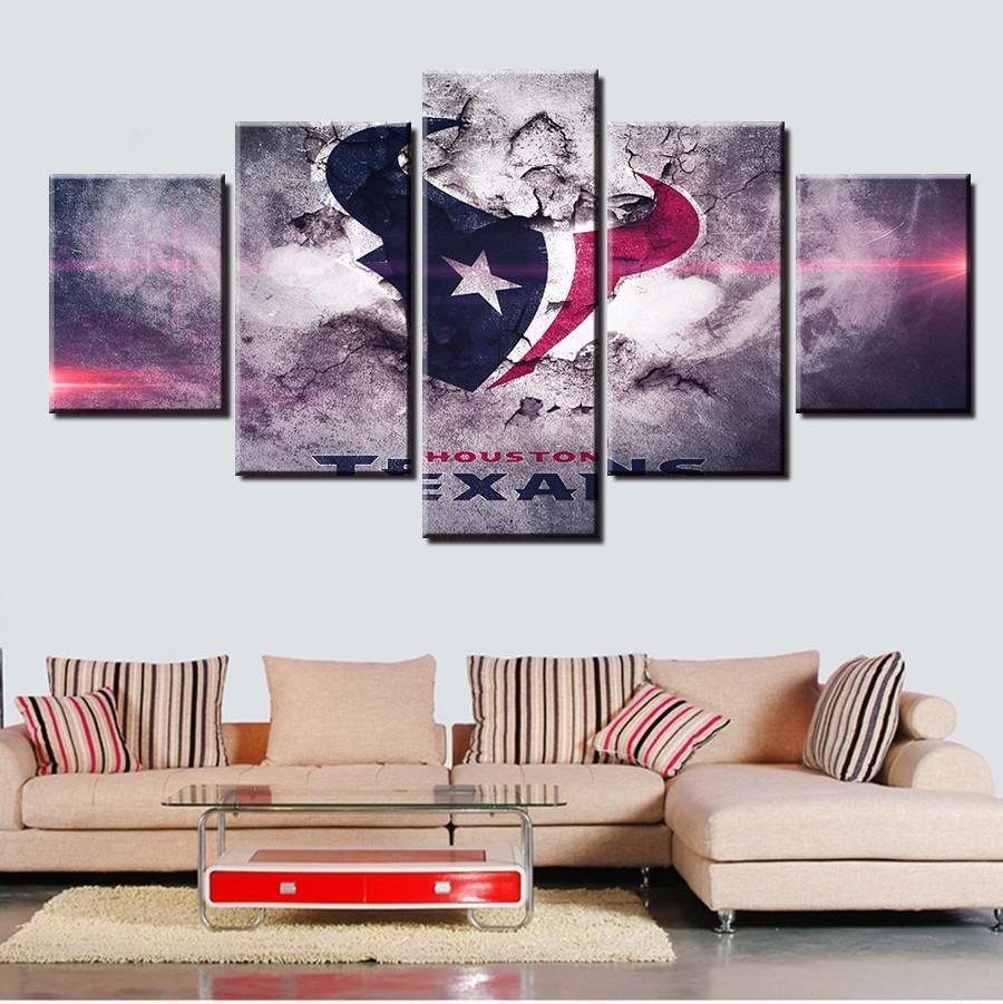 Houston Texans Logo Poster 5  Football Canvas Wall Art