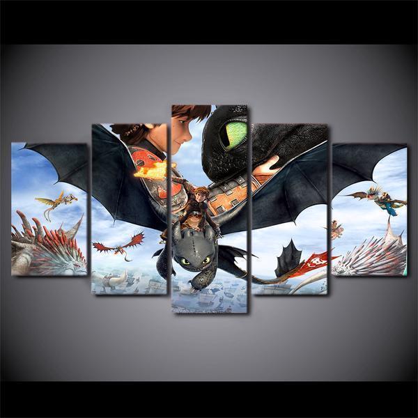 How To Train Your Dragon Movie Canvas Wall Art