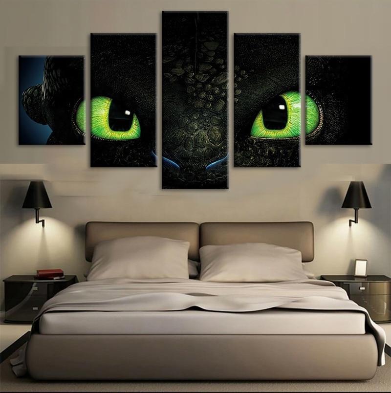 How To Train Your Dragon Black Dragon Movie Canvas Wall Art