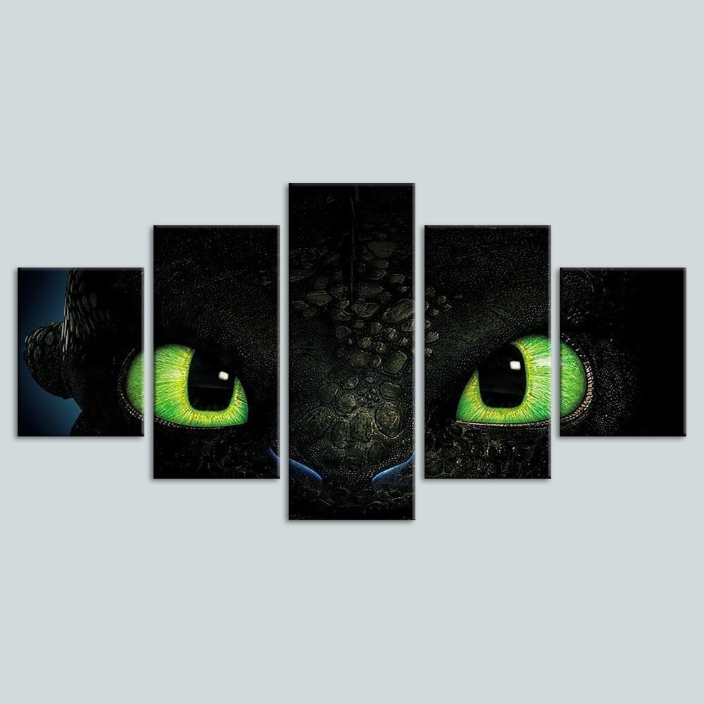 How To Train Your Dragon Black Dragon Movie Canvas Wall Art