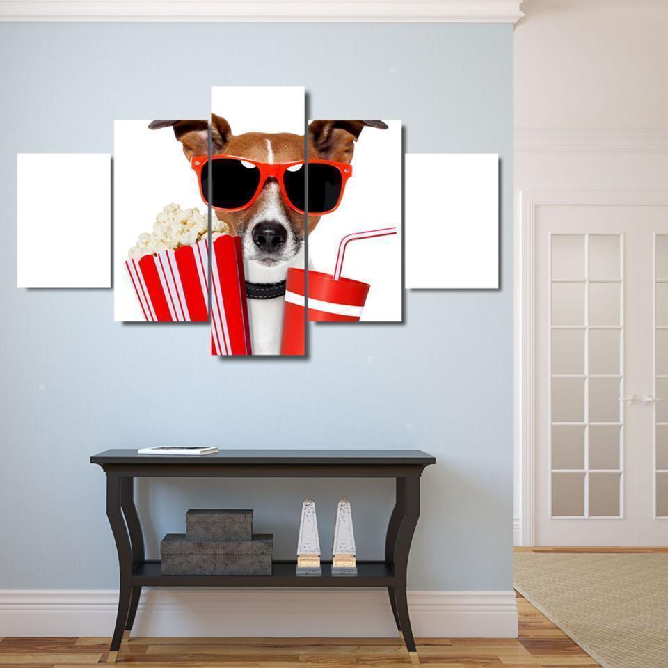 Humor Funny Cool Dog Animal Canvas Wall Art
