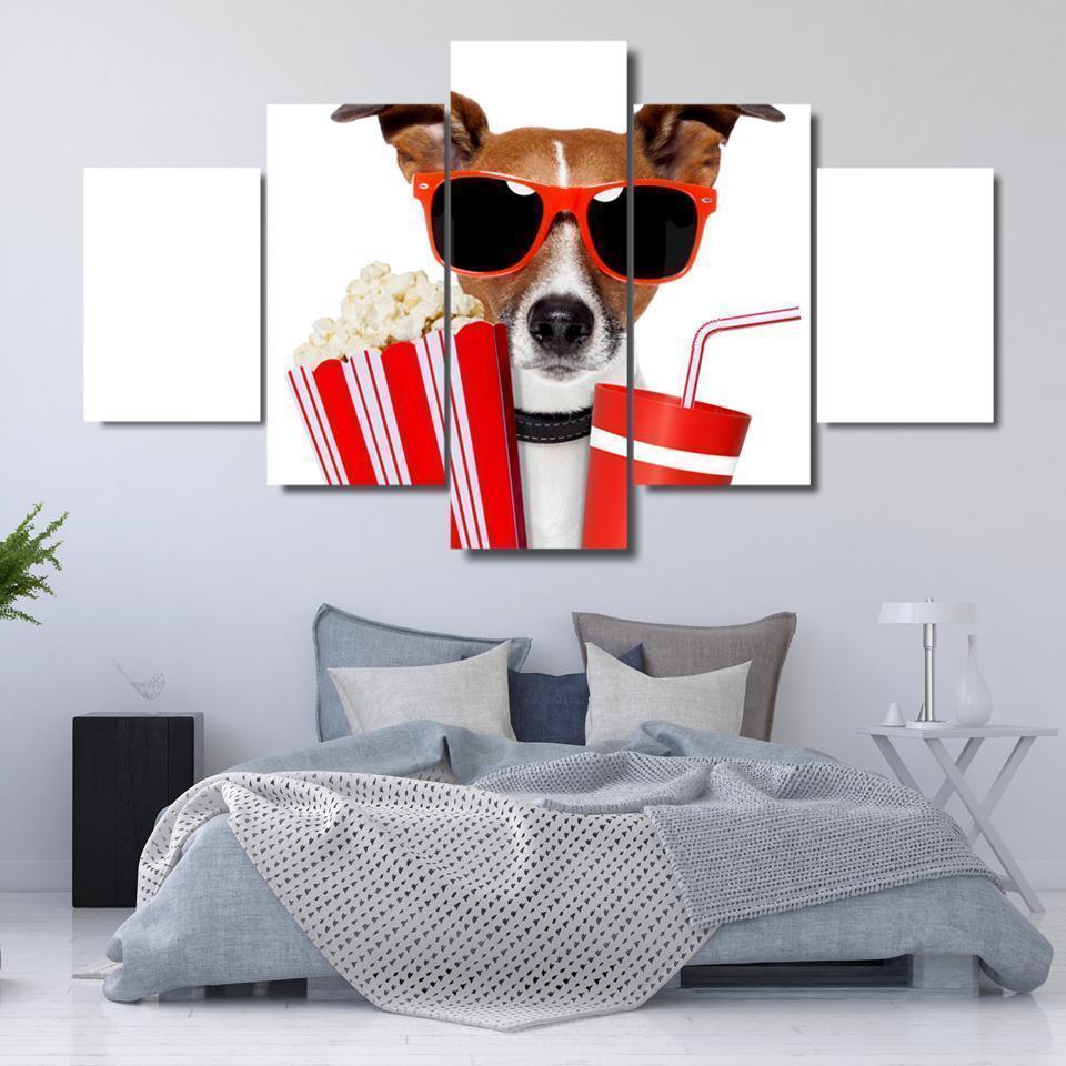 Humor Funny Cool Dog Animal Canvas Wall Art