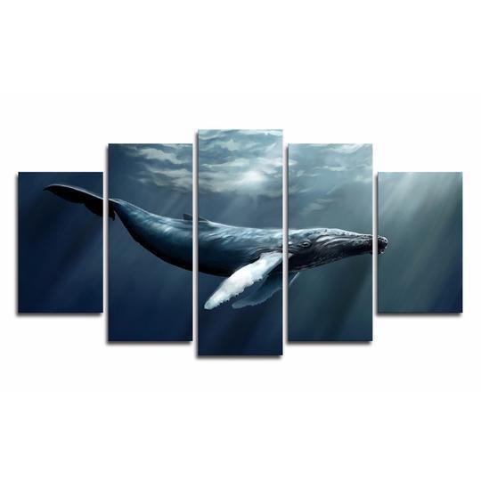 Humpback Whale Underwater Animal Canvas Wall Art