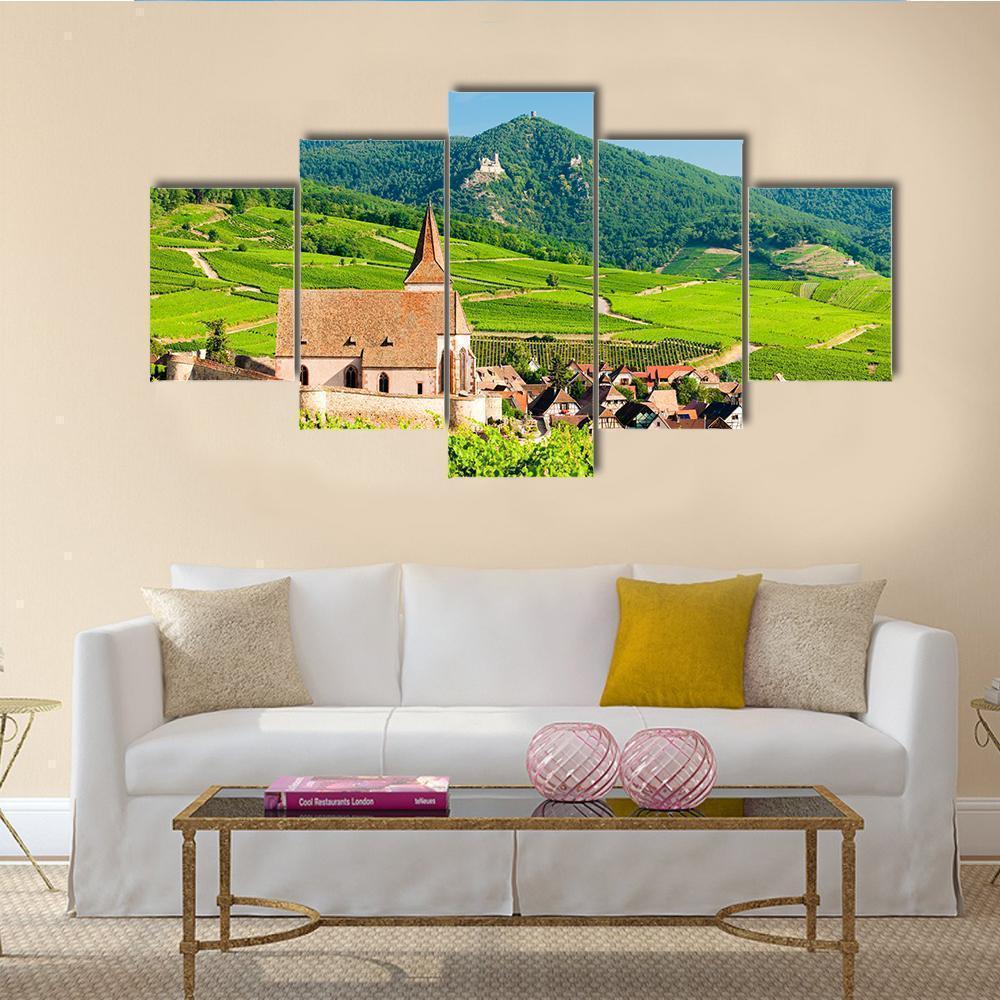 Hunawihr Village In Alsace Nature Canvas Wall Art