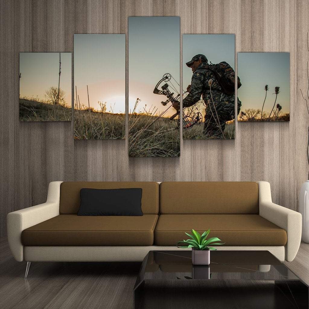 Hunter Hunting Canvas Wall Art