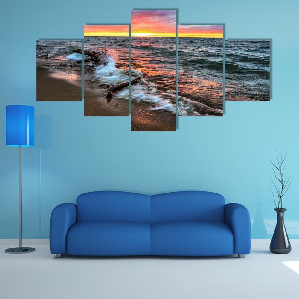 Huron Lake Nature Canvas Wall Art