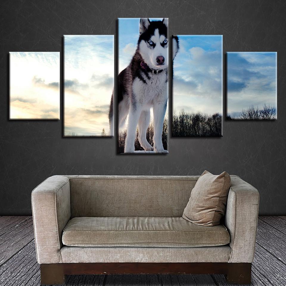 Husky Animal Canvas Wall Art