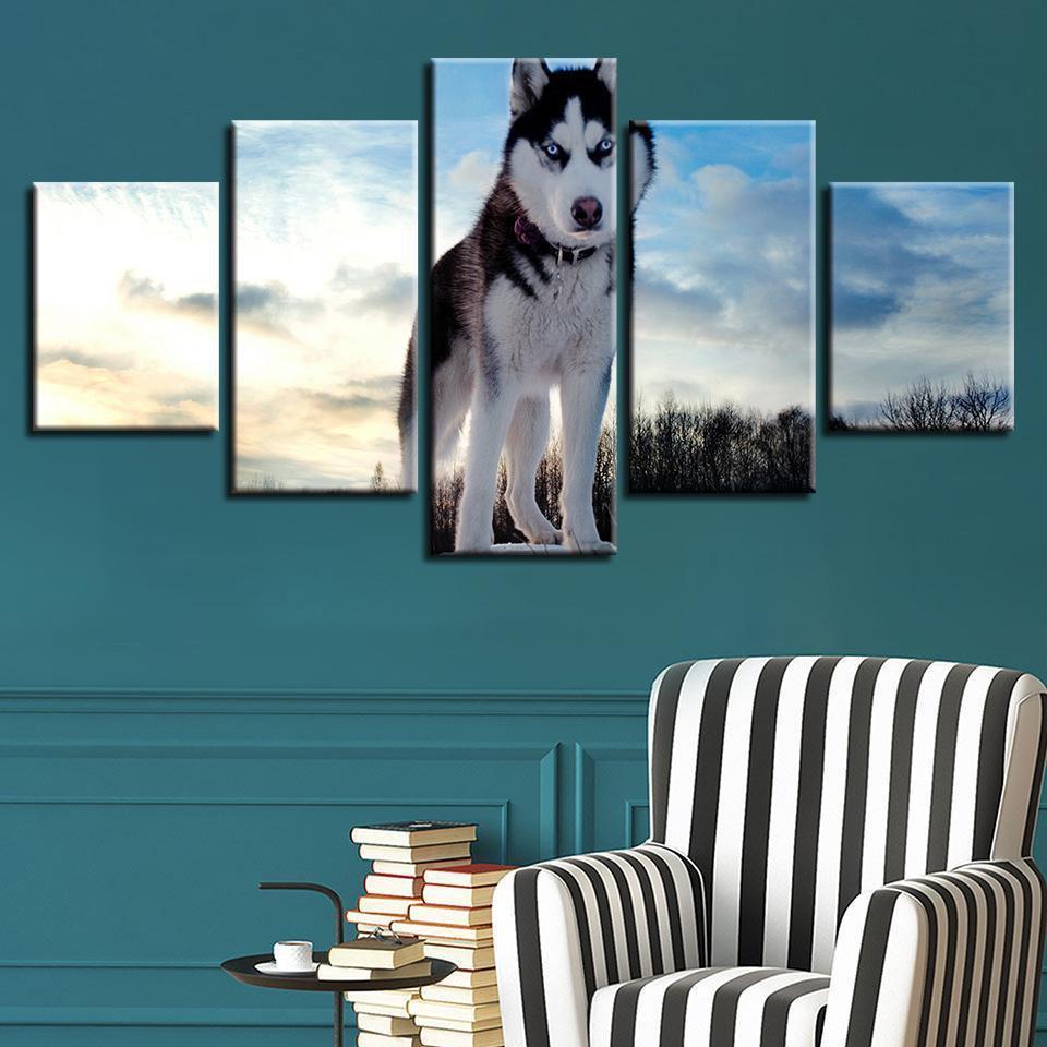 Husky Animal Canvas Wall Art