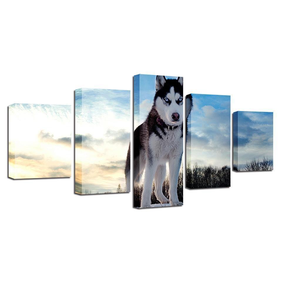 Husky Animal Canvas Wall Art